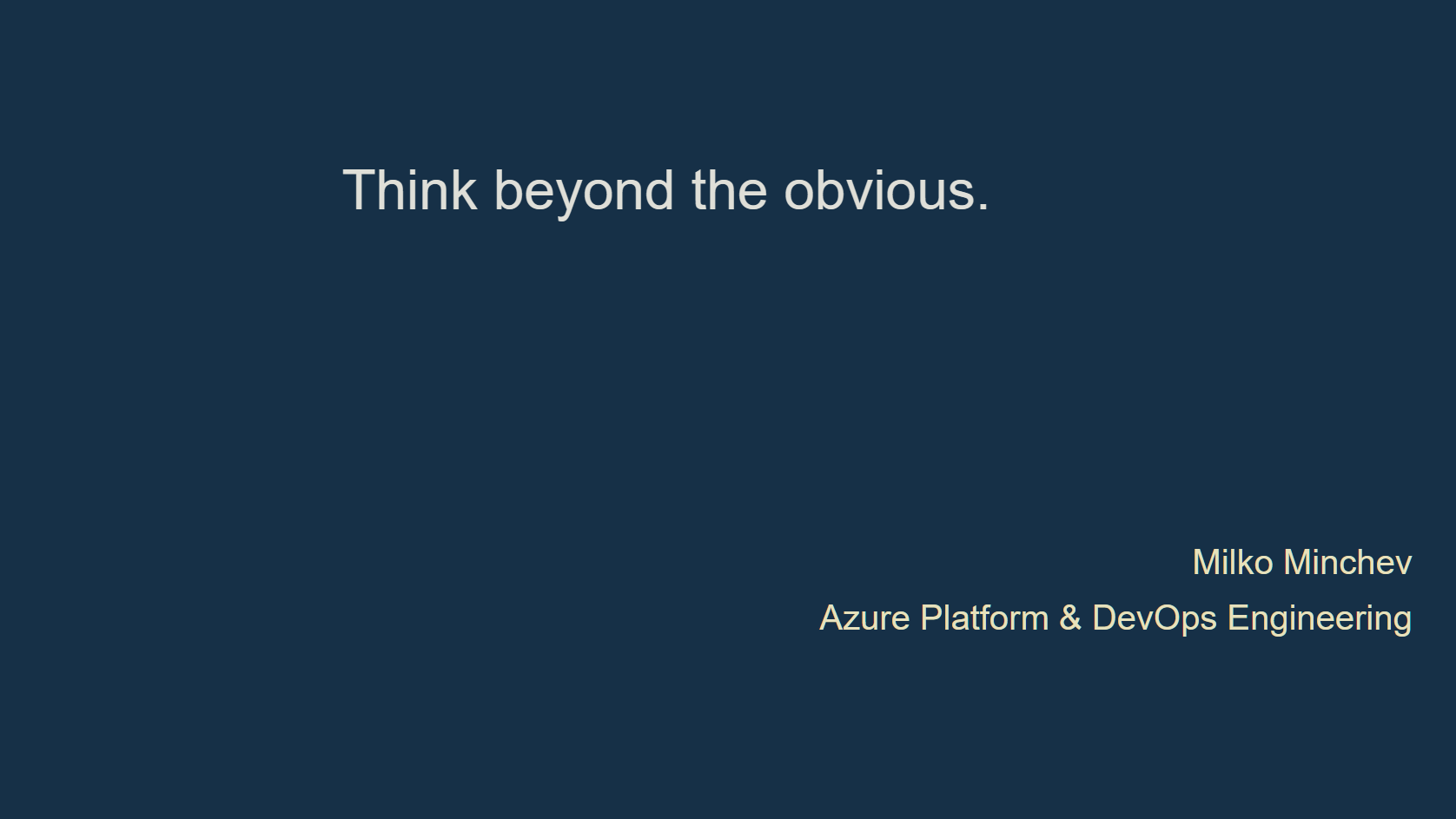 Think Beyond